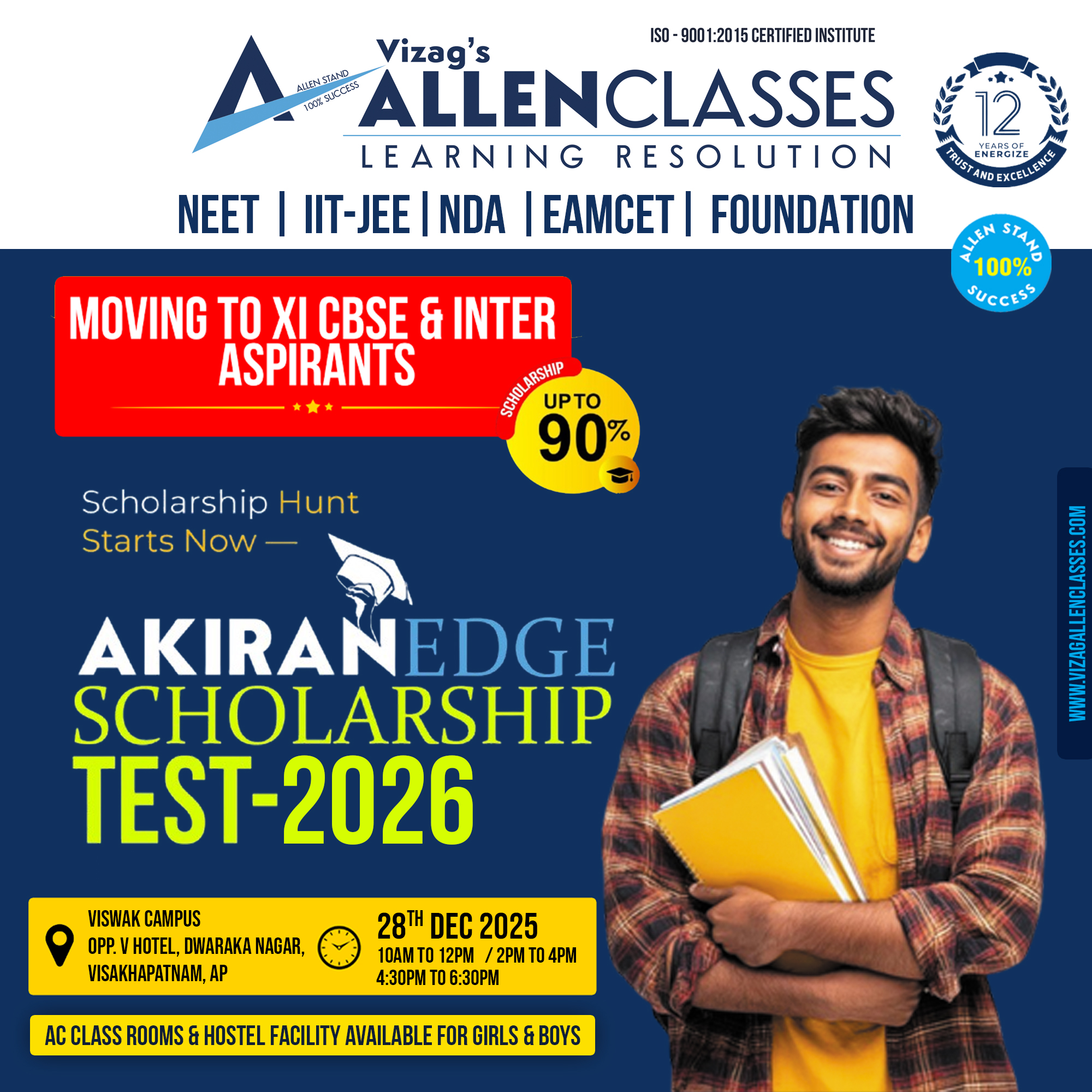 AkiranEDGE Scholarship Test 2025-26 Poster